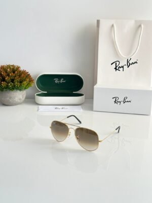 Rayban Aviator Gold Brown DC