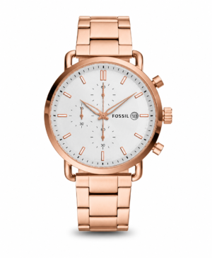 Fossil Rose Gold White Metal Watch