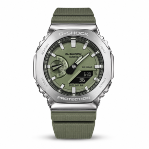 G-shock Gm 2100 Stainless Steel Green Strap Watch