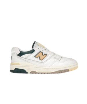 New Balance 550 White/Gold/Green Sneakers – Retro Basketball Style